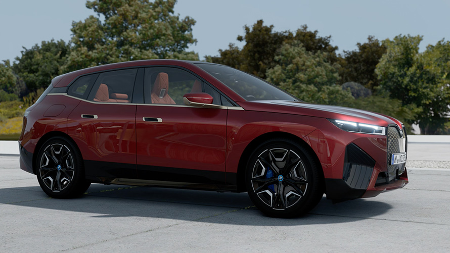 BMW iX i20 SUV électrique extérieur Aventurinrot BMW iX i20 2021 SUV électrique extérieur Aventurinrot