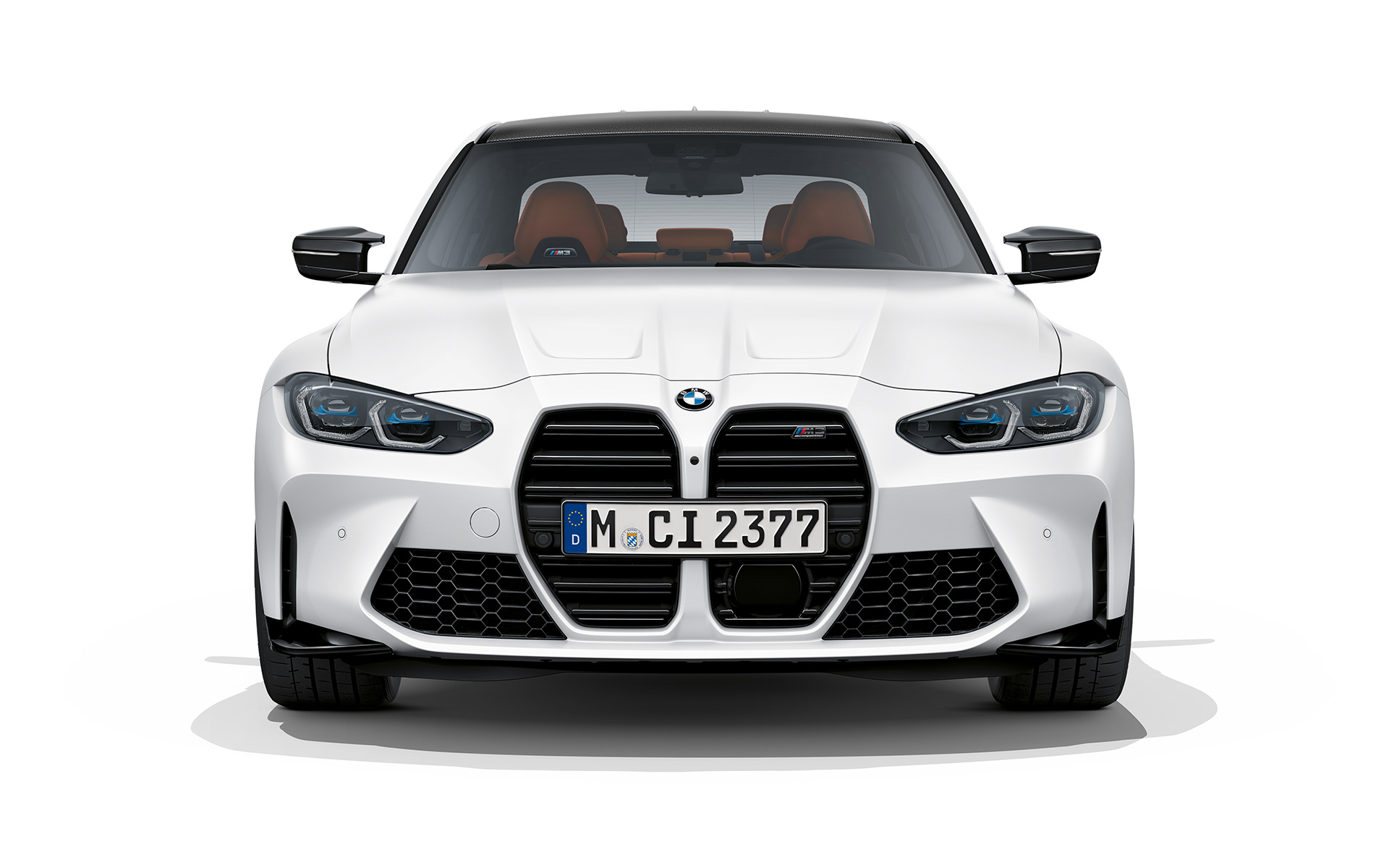 BMW M3 Competition G80 2020 Frozen Brilliant White metallic, vue avant