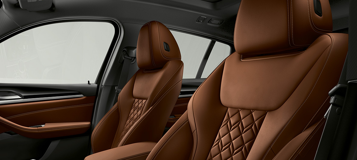 Intérieur cuir étendu Merino Tartufo BMW Individual, BMW X4 Intérieur cuir étendu Merino Tartufo BMW Individual, BMW X4 G02 2018, intérieur