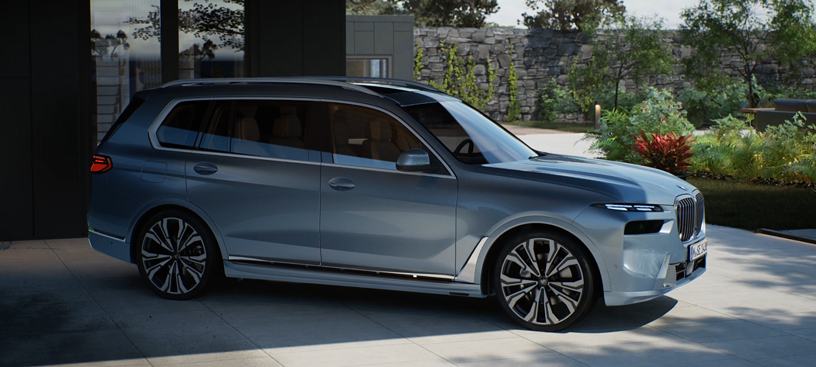 BMW X7 G07 LCI Design Pure Excellence Sparkling Copper Grey métallisé en vidéo – vue de côté 7/8 BMW X7 G07 LCI Design Pure Excellence Sparkling Copper Grey métallisé en vidéo – vue de côté 7/8